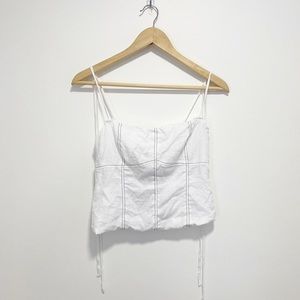 White Reformation corset top